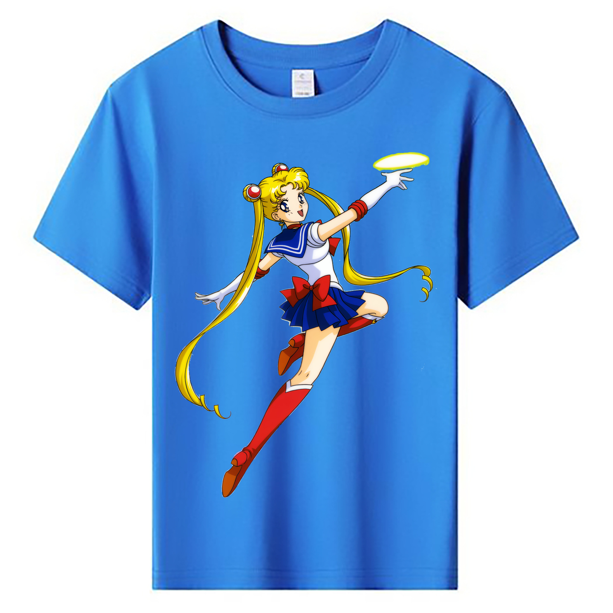 （画像用） 美少女戦士セーラームーン 月野 うさぎ つきの うさぎ Sailor Moon Tsukino Usagi 綿100％キッズTシャツ（フロントプリント）